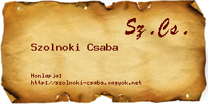 Szolnoki Csaba névjegykártya